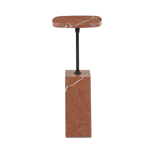 Caro Side Table - Rosso Alicante Marble