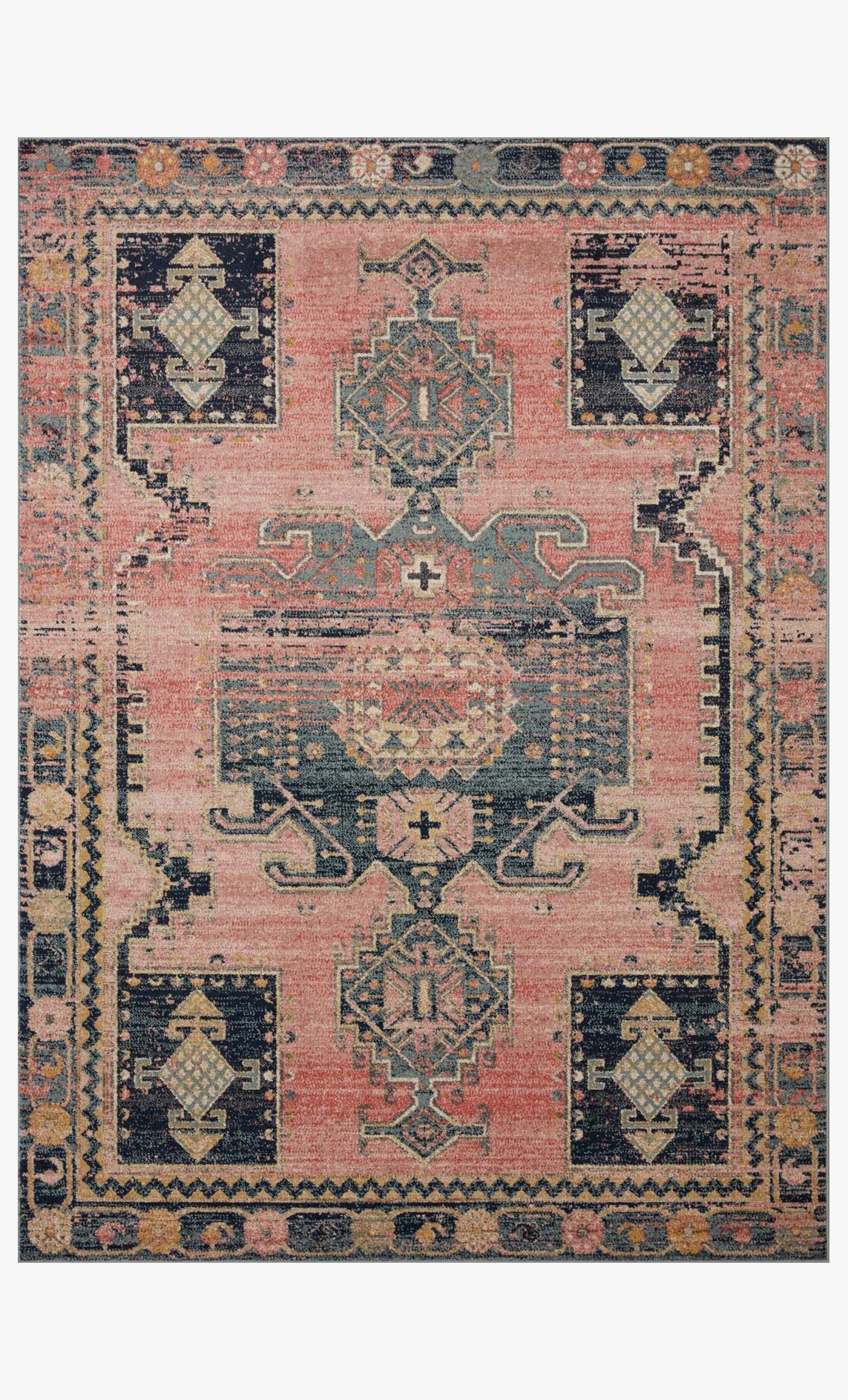Loloi Jocelyn Rug - Rose / Rose