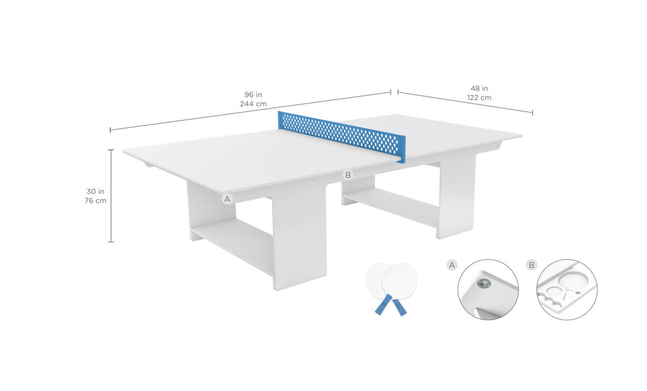 Ledge Lounger Tennis Table Set