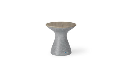 Ledge Lounger Autograph Tall Ice Bin Side Table with Wheat lid and Granite Gray base.