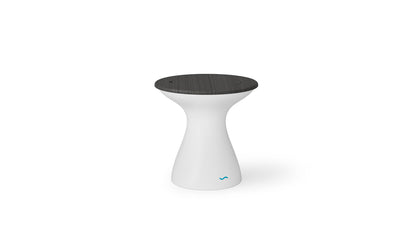 Ledge Lounger Autograph Tall Ice Bin Side Table with Fog lid and White base.