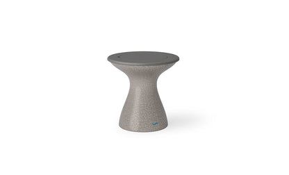 Ledge Lounger Autograph Tall Ice Bin Side Table with Gray lid and Sandstone base.