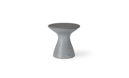 Ledge Lounger Autograph Tall Ice Bin Side Table with Gray lid and Granite Gray base.