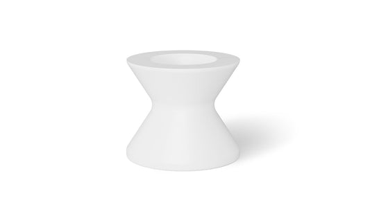 Ledge Lounger Signature Tall Ice Bin Side Table in White.