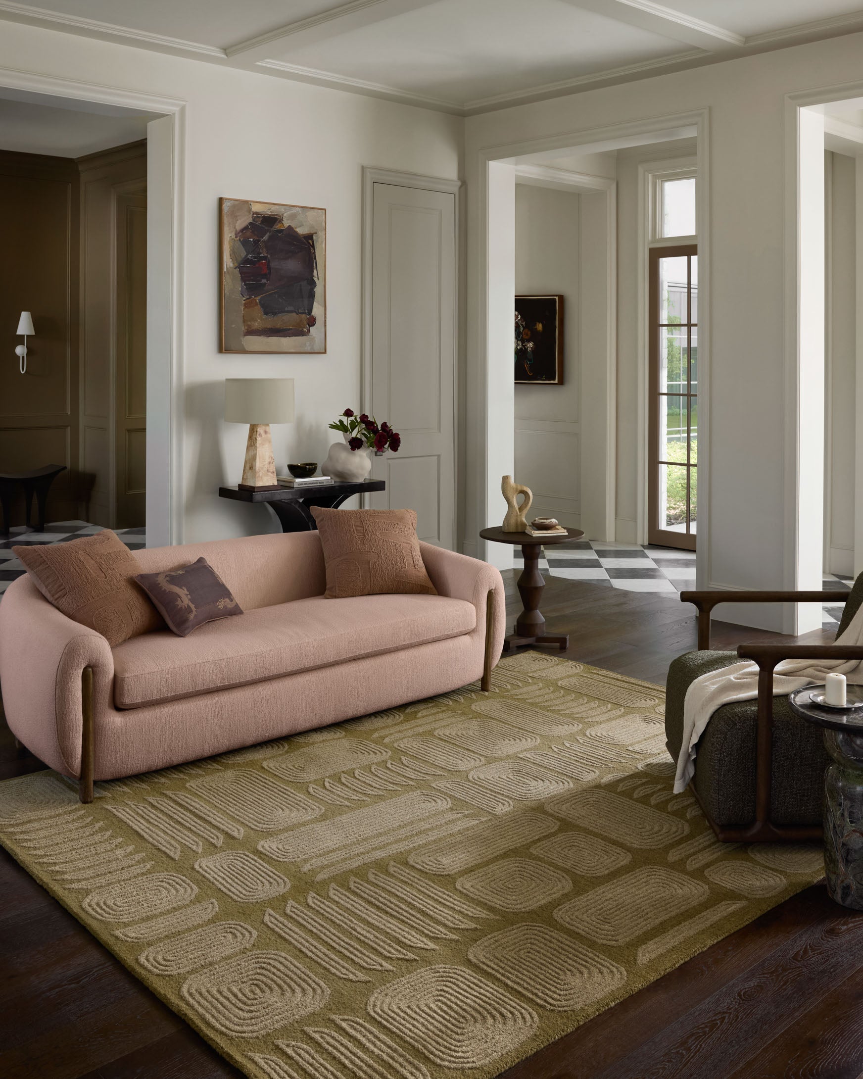 Loloi Madi Rug - Light Olive / Oatmeal