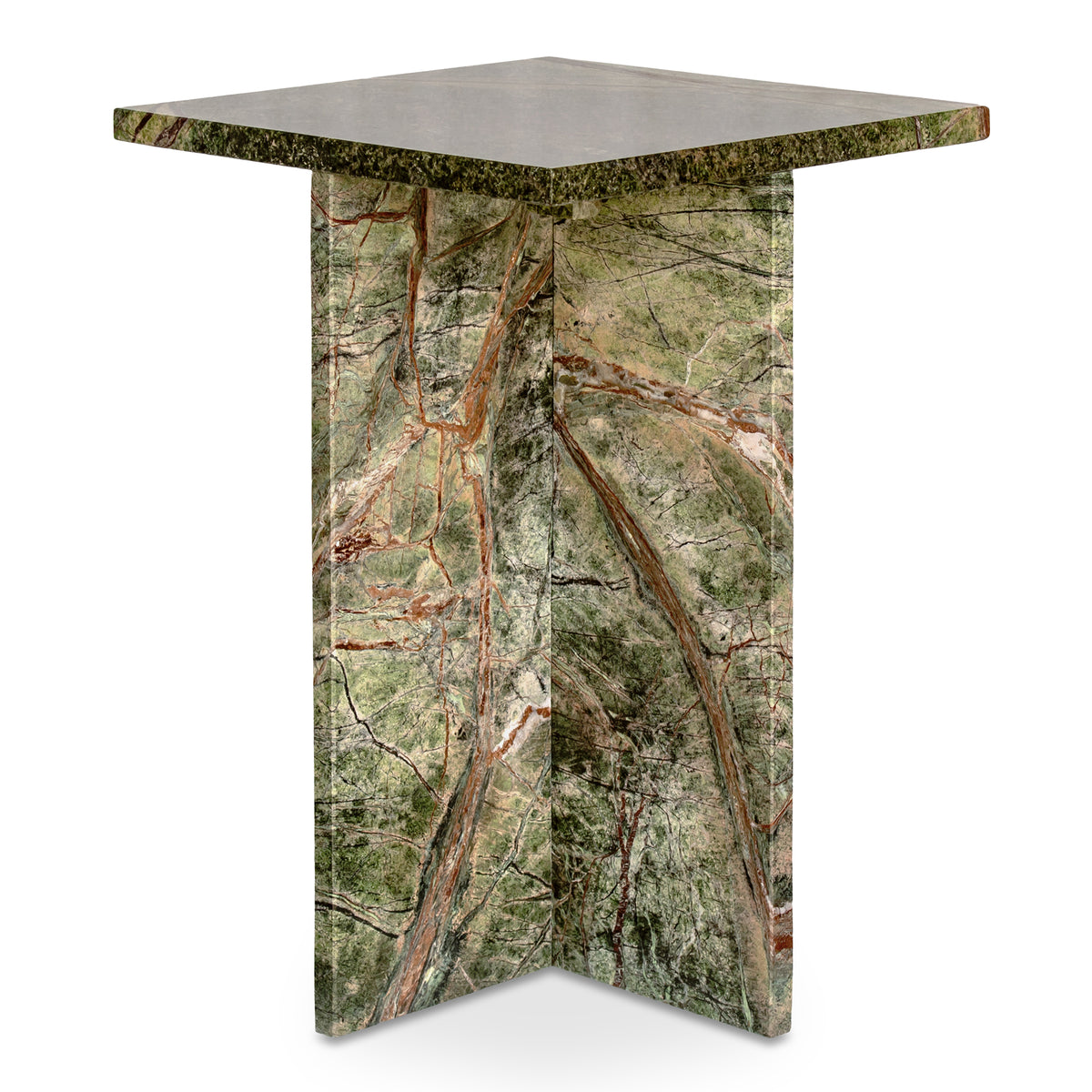 Blair Accent Table - Rainforest Green Marble