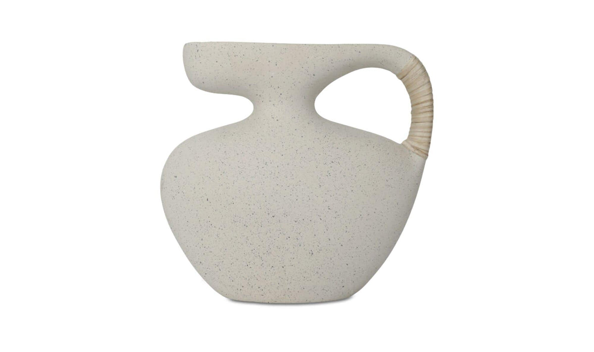 Vila 9.5 in Sculptural Vessel Cream White
