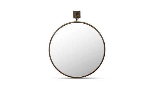 Cameo Mirror Aged Brass
