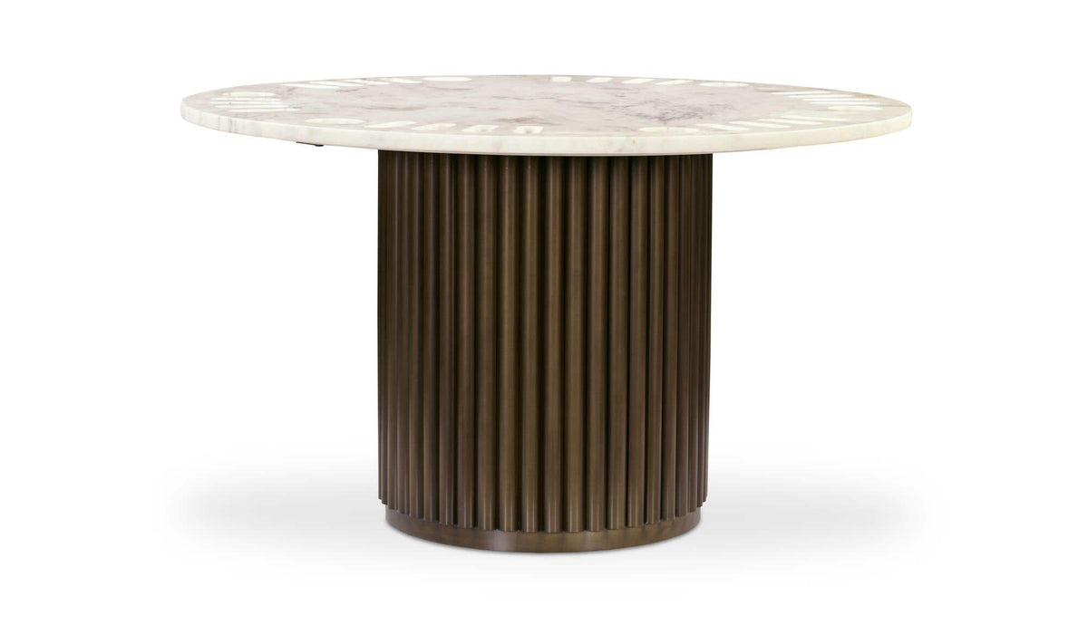 Tower Poker Table White Marble