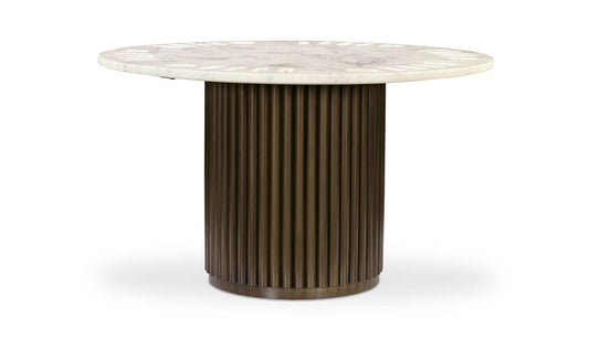 Tower Poker Table White Marble