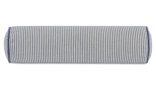 Sybil Small Bolster Pillow Navy Stripe