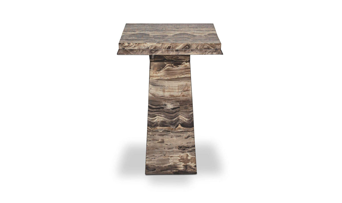 Nella Side Table Cappuccino Marble