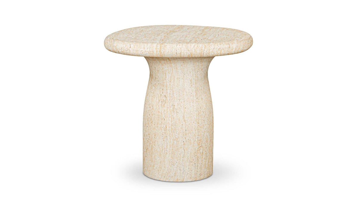 Warby Outdoor Side Table Faux Travertine